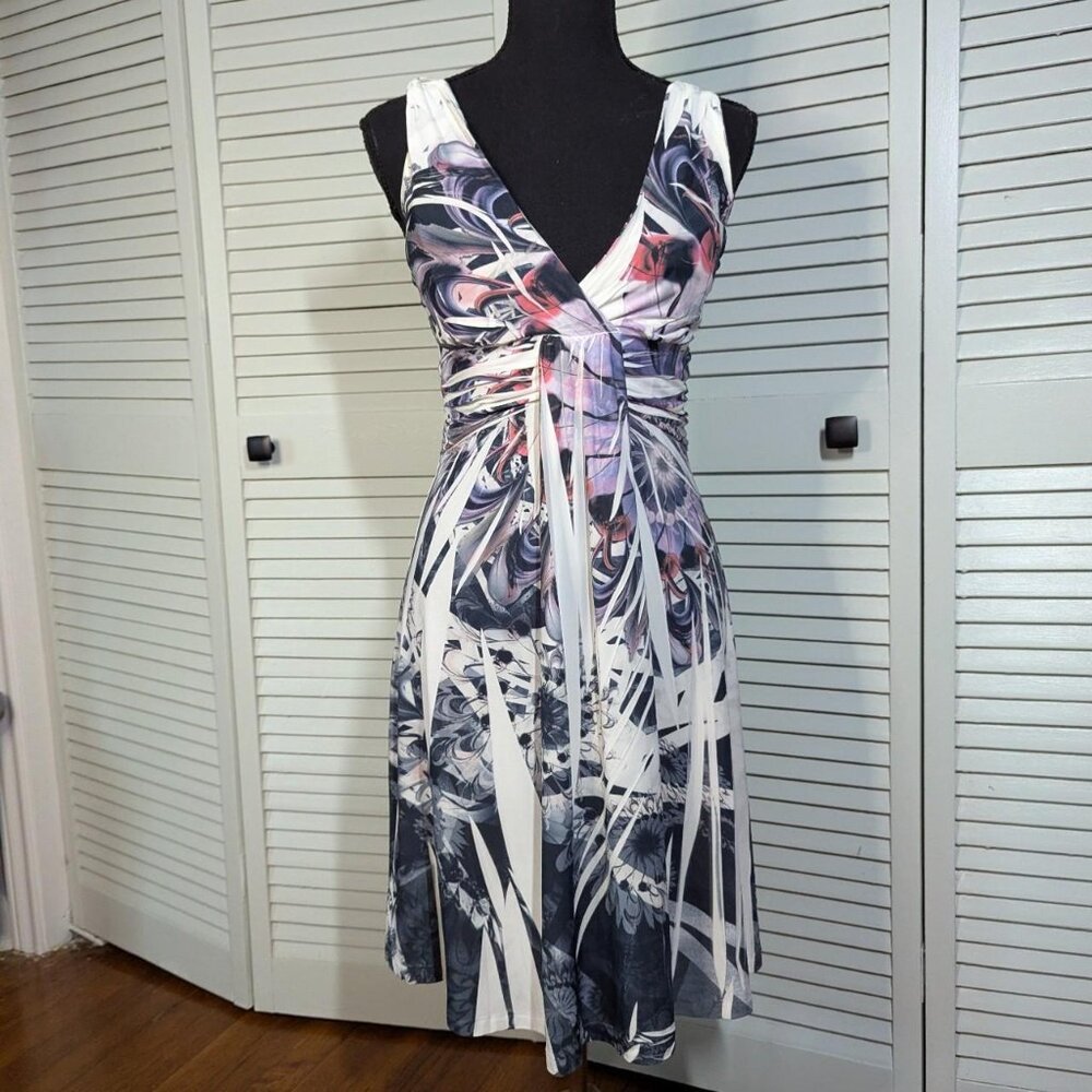 y2k Purple and black water color dress